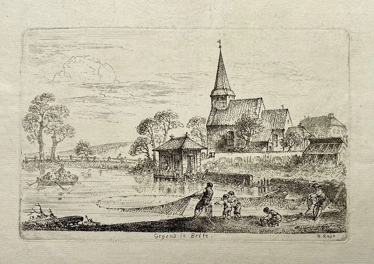 Christian Bernhard Rode, Gegend in Britz, um 1773, Kupferstich